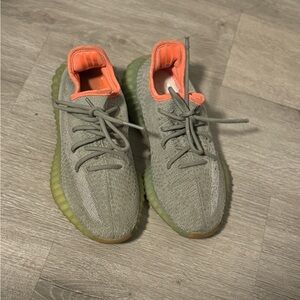 Gray and Orange Sneakers